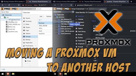 Set up the node. . Proxmox move vm to another node